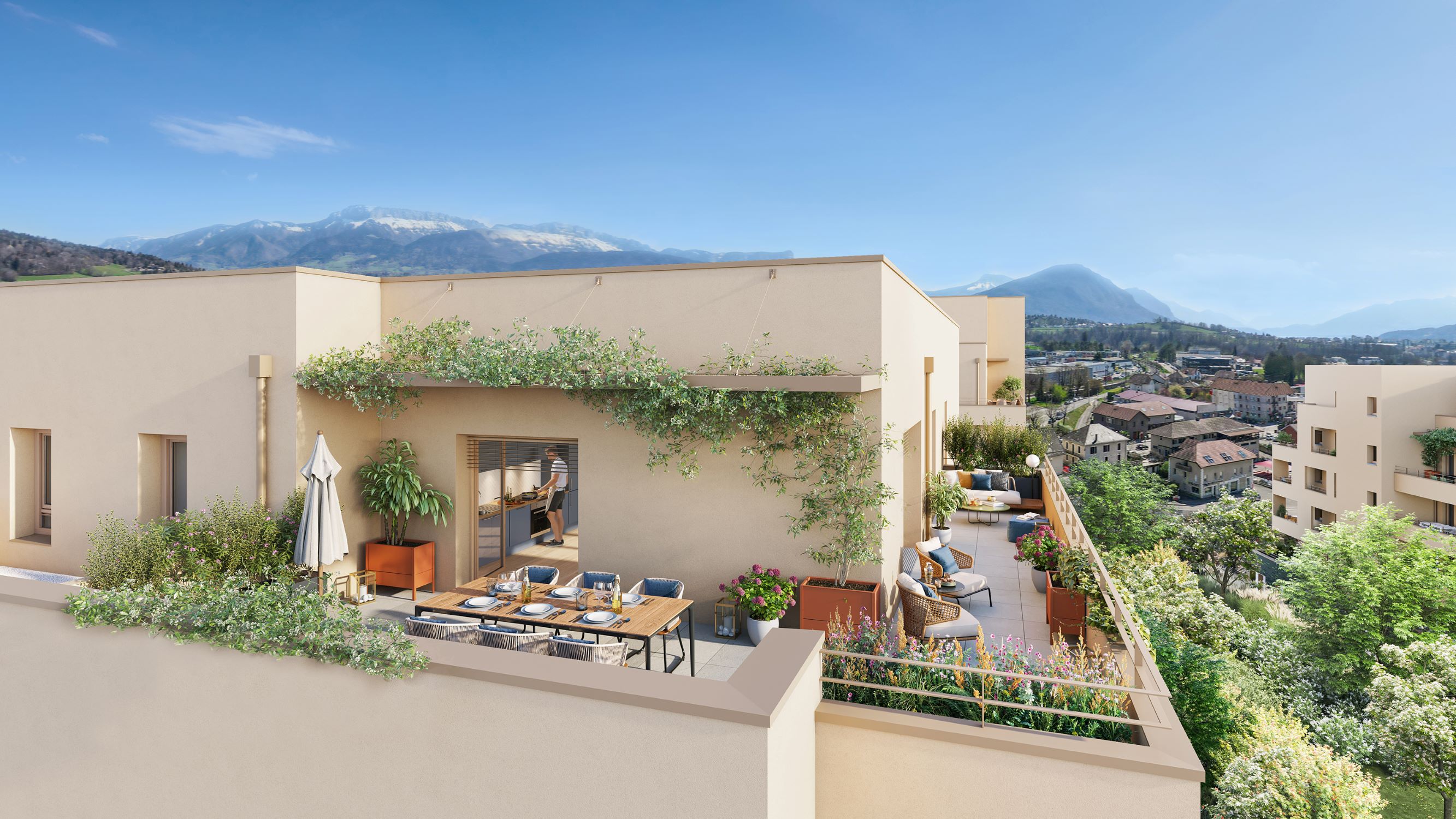 Programme Neuf : Appartement de 2 pièces à PRINGY (74370) surface 46.6m2