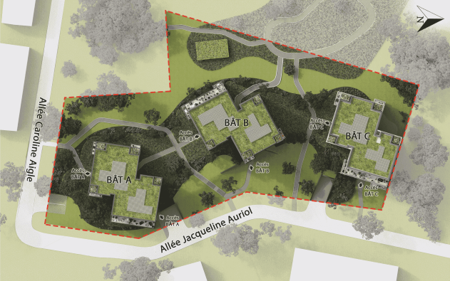 Programme Neuf : Appartement de 3 pièces à MASSY (91300) surface 68.6m2